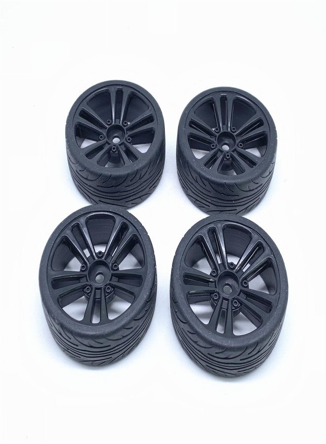 KingVal Replacement 4PCS Tire Wheel RC Spare Parts Compatible with JJRC Q117-E Q117-F Q117-G RC Car - Image 2